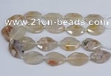 CAA1122 15.5 inches 22*30mm - 25*35mm faceted freeform sakura agate beads