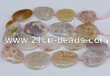 CAA1124 15.5 inches 25*35mm - 30*40mm freeform sakura agate beads