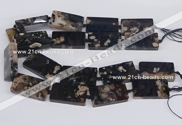 CAA1170 15.5 inches 22*40mm rectangle sakura agate gemstone beads