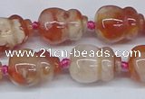 CAA1183 15.5 inches 15*20mm carved calabash sakura agate beads