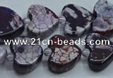 CAA1187 15.5 inches 16mm - 18mm heart dragon veins agate beads