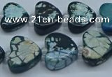 CAA1189 15.5 inches 16mm - 18mm heart dragon veins agate beads