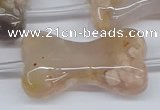 CAA1192 15.5 inches 22*40mm - 25*45mm bone sakura agate beads