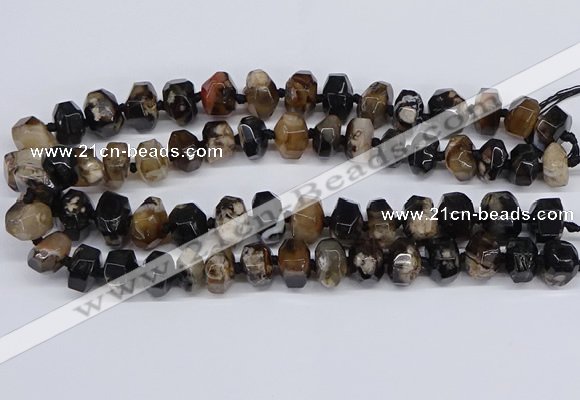 CAA1196 15.5 inches 10*14mm - 12*16mm faceted nuggets sakura agate beads