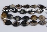 CAA1199 15.5 inches 20*25mm - 25*35mm faceted freeform sakura agate beads