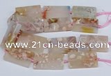 CAA1201 15.5 inches 30*50mm rectangle sakura agate beads