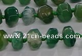 CAA1207 15.5 inches 8*12mm - 10*14mm faceted nuggets sakura agate beads