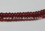 CAA121 15.5 inches 3*5mm rondelle red agate gemstone beads