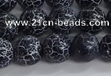 CAA1212 15.5 inches 10mm round frosted agate beads wholesale