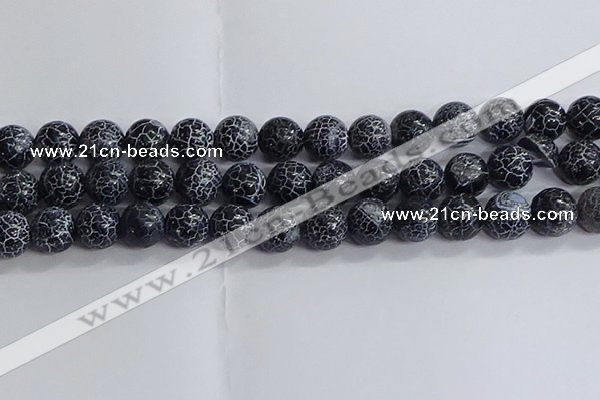 CAA1213 15.5 inches 12mm round frosted agate beads wholesale