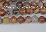 CAA1220 15.5 inches 4mm round gold mountain agate beads