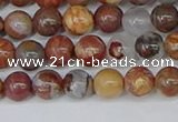 CAA1221 15.5 inches 6mm round gold mountain agate beads