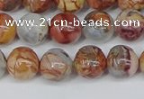 CAA1222 15.5 inches 8mm round gold mountain agate beads