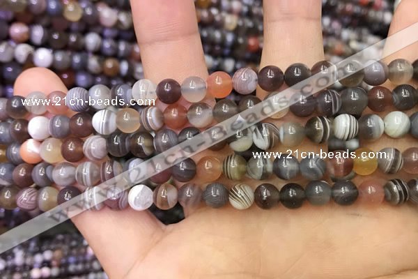 CAA1251 15.5 inches 6mm round Botswana agate beads wholesale