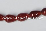 CAA131 15.5 inches 9*14mm teardrop red agate gemstone beads