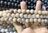 CAA1312 15.5 inches 10mm round matte plated druzy agate beads