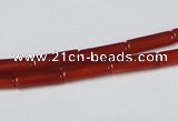 CAA136 15.5 inches 4*13mm column red agate gemstone beads