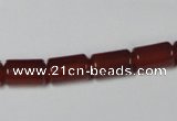 CAA138 15.5 inches 7*12mm column red agate gemstone beads