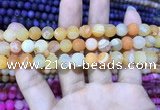 CAA1404 15.5 inches 8mm round matte druzy agate beads