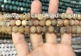 CAA1405 15.5 inches 8mm round matte druzy agate beads