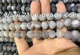 CAA1417 15.5 inches 10mm round matte druzy agate beads