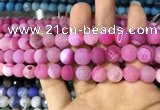 CAA1422 15.5 inches 10mm round matte druzy agate beads