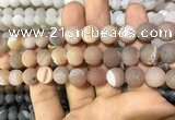 CAA1433 15.5 inches 12mm round matte druzy agate beads