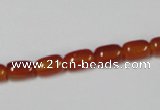 CAA144 15.5 inches 6*9mm drum red agate gemstone beads