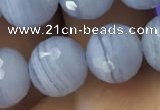 CAA1462 15.5 inches 9mm faceted round blue lace agate beads