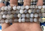 CAA1472 15.5 inches 10mm round matte banded agate beads wholesale