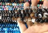 CAA1538 15.5 inches 8mm round banded agate beads wholesale