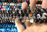 CAA1539 15.5 inches 10mm round banded agate beads wholesale