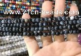 CAA1542 15.5 inches 4mm round banded agate beads wholesale