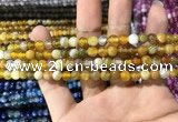 CAA1548 15.5 inches 4mm round banded agate beads wholesale