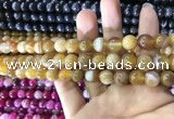 CAA1550 15.5 inches 8mm round banded agate beads wholesale