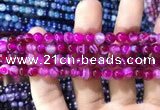 CAA1561 15.5 inches 6mm round banded agate beads wholesale