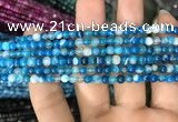 CAA1572 15.5 inches 4mm round banded agate beads wholesale