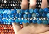 CAA1575 15.5 inches 10mm round banded agate beads wholesale