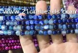 CAA1578 15.5 inches 4mm round banded agate beads wholesale