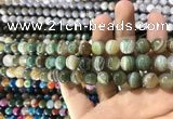 CAA1586 15.5 inches 8mm round banded agate beads wholesale