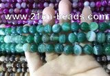 CAA1592 15.5 inches 8mm round banded agate beads wholesale