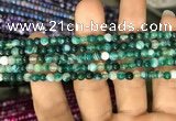 CAA1596 15.5 inches 4mm round banded agate beads wholesale