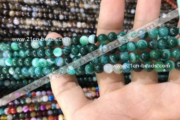 CAA1597 15.5 inches 6mm round banded agate beads wholesale