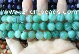 CAA1600 15.5 inches 12mm round banded agate beads wholesale