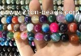 CAA1606 15.5 inches 12mm round banded agate beads wholesale