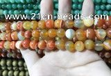 CAA1609 15.5 inches 6mm round banded agate beads wholesale