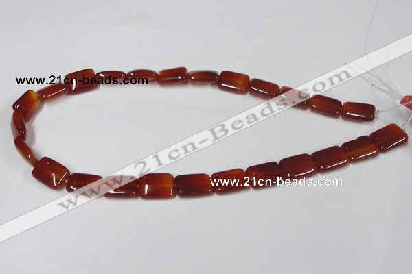 CAA161 15.5 inches 12*16mm rectangle red agate gemstone beads