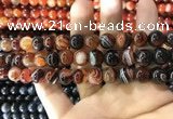 CAA1623 15.5 inches 10mm round banded agate beads wholesale