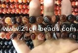 CAA1624 15.5 inches 12mm round banded agate beads wholesale