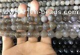 CAA1632 15.5 inches 10mm faceted round banded agate beads